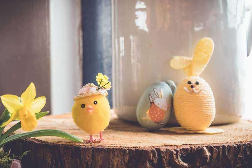 Das Bild zeigt Osterdekoration.