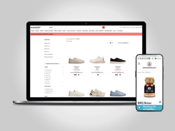Das Bild zeigt ein Beispiel für Personalisierung. Dargestellt wird eine Desktopansicht aus dem E-Mailing einer Vorabinformation zu einer Produktneuerscheinung bei Ex Libris und das Suchergebniss zum Suchwort 