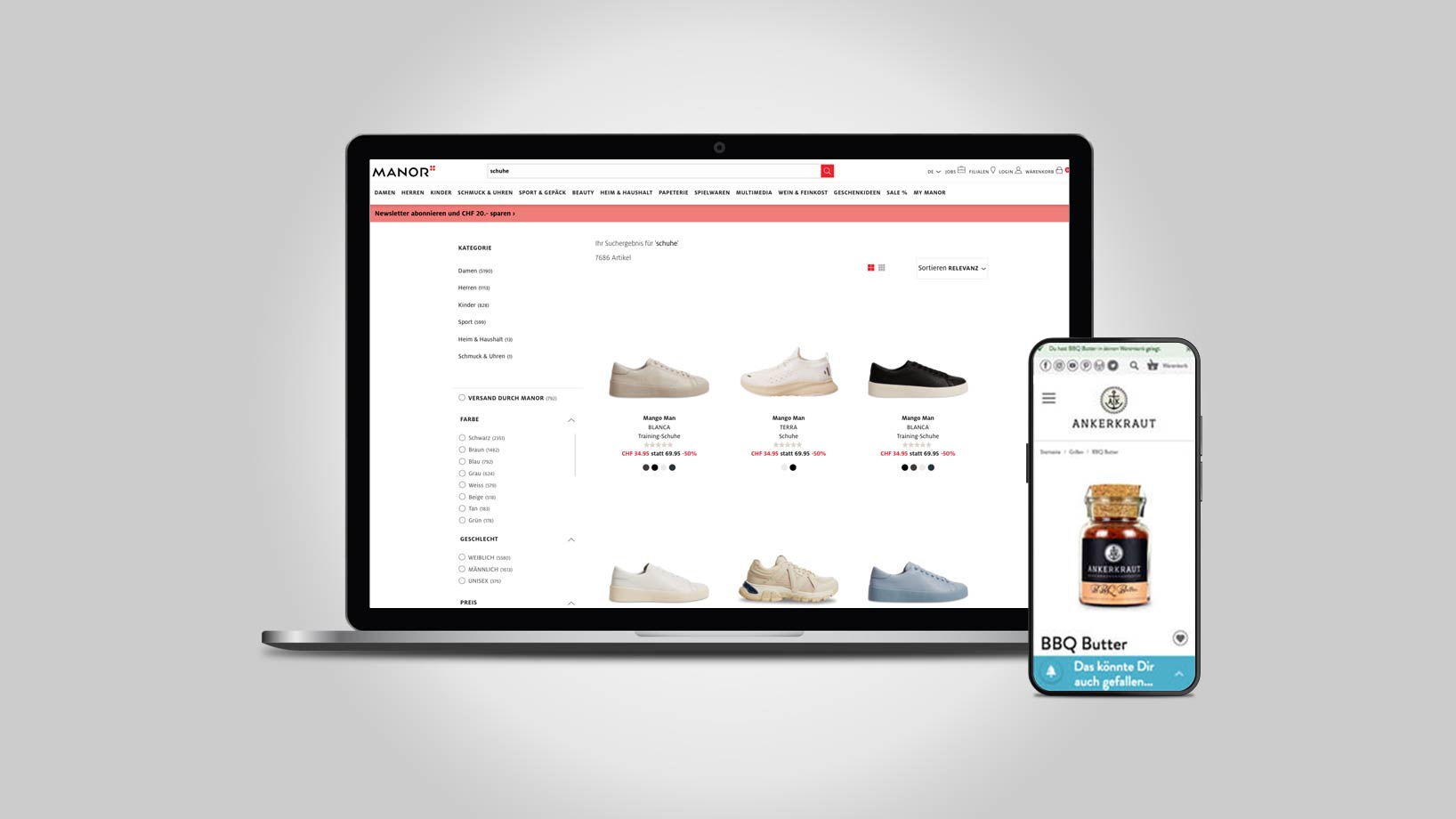 Das Bild zeigt ein Beispiel für Personalisierung. Dargestellt wird eine Desktopansicht aus dem E-Mailing einer Vorabinformation zu einer Produktneuerscheinung bei Ex Libris und das Suchergebniss zum Suchwort 