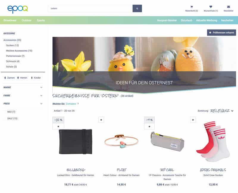 Oster-Banner im epoq Demo-Shop