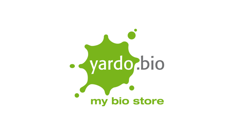 Das Bild zeigt das Logo von yardo.bio. Der Online Shop gehört zu den epoq Kunden.