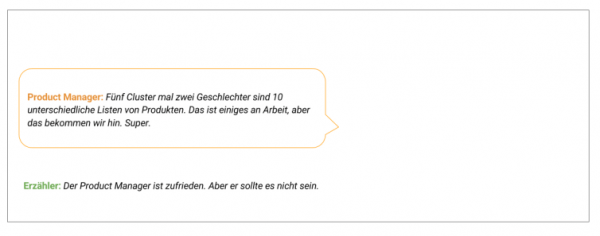 Fiktiver Dialog zu e-Commerce Recommendations