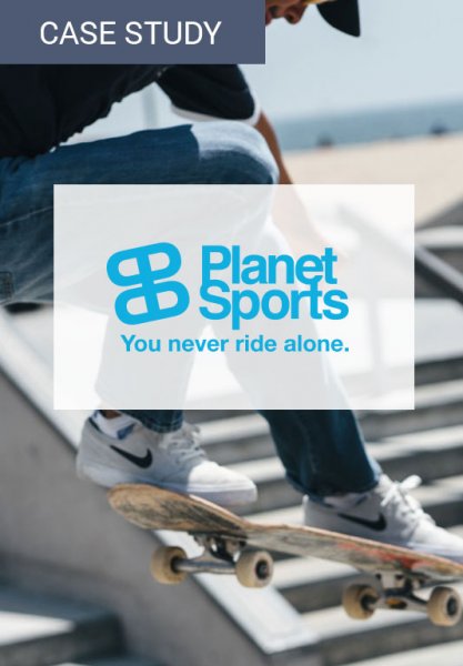 Vorschaubild der Case Study zur Traffic-Steigerung von Planet Sports. Die Case Study beinhaltet weitere hilfreiche Newsletter-Tipps und Informationen zu personalisierten Empfehlungen in E-Mails.