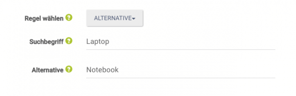 Thesaurus "Alternative" wird mit den Begriffen "Laptop" und "Notebook" angewandt