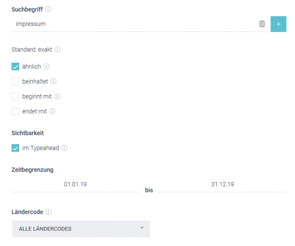 Der Screenshot zeigt, wie Content Commerce Integration im Control Desk möglich ist. Im Link Finder lassen sich Suchbegriff, Titel, Beschreibung, Ziel-URL und Gültigkeitsdatum für die Weiterleitung festlegen.