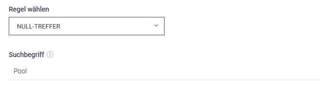 -Der Screenshot zeigt einen Ausschnitt des Thesaurus im epoq Control Desk. Dargestellt wird ein Beispiel für die Regel Null-Treffer.